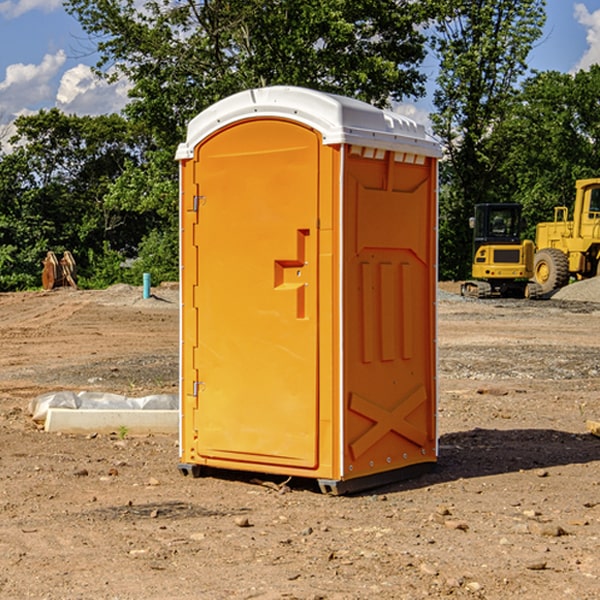 how often are the portable toilets cleaned and serviced during a rental period in Rossie